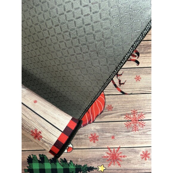 Christmas Kitchen Rugs and Mats Set of 2 Xmas Holiday Christmas Elves - Picture 2 of 8